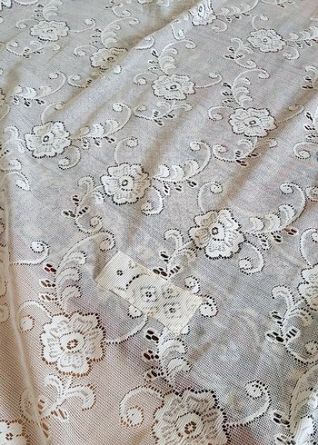 Çiçek Desenli Vintage Tül Perde 290*250 - Görsel 8