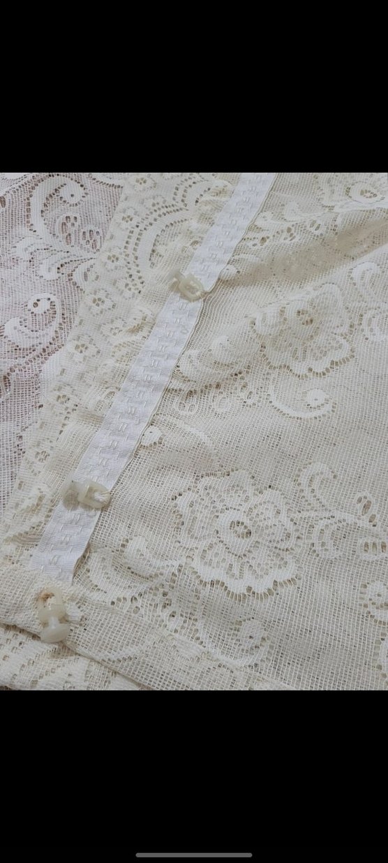 Çiçek Desenli Vintage Tül Perde 290*250 - Görsel 5