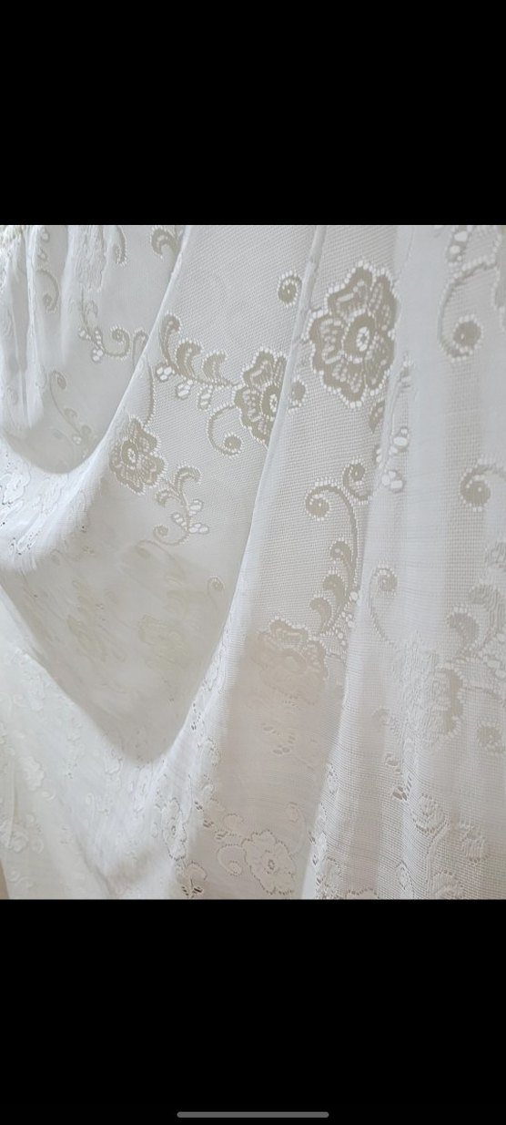 Çiçek Desenli Vintage Tül Perde 290*250 - Görsel 3