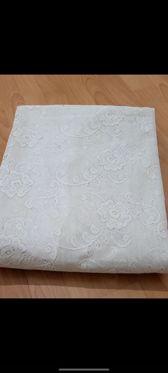 Çiçek Desenli Vintage Tül Perde 290*250 - Görsel 4