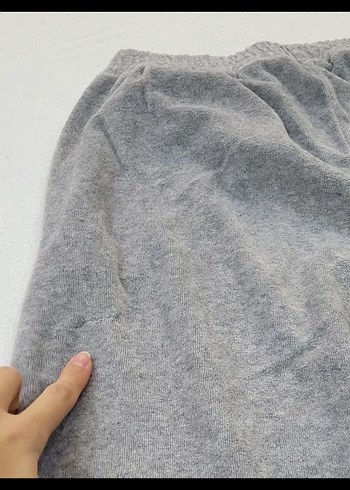 BLACKPİNK HAVLU KUMAŞ GRİ EŞOFMAN ALTI - Görsel 5