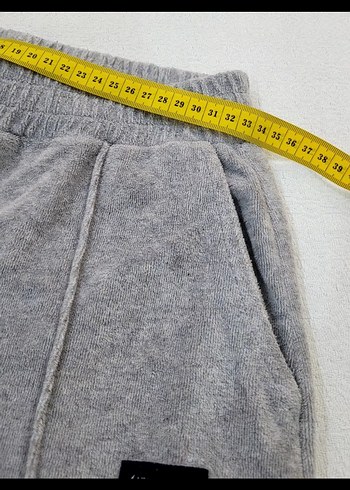 BLACKPİNK HAVLU KUMAŞ GRİ EŞOFMAN ALTI - Görsel 3