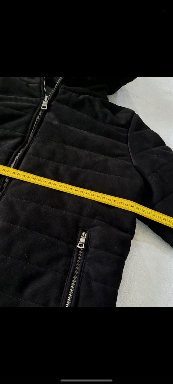 Erkek Siyah Süet Şişme Mont - Görsel 5