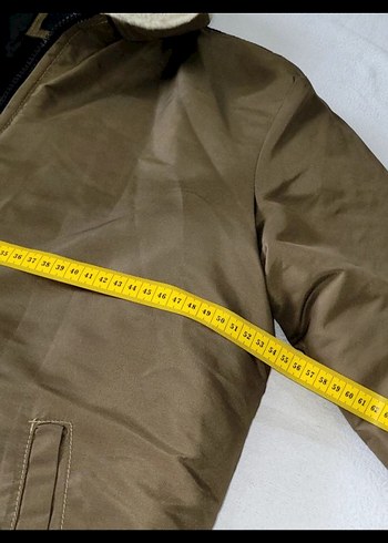 Erkek Haki Yeşili Kurk Yaka Mont - Görsel 5