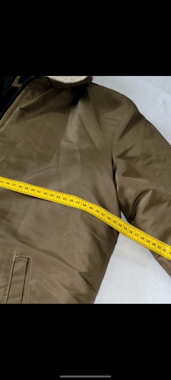 Erkek Haki Yeşili Kurk Yaka Mont - Görsel 5