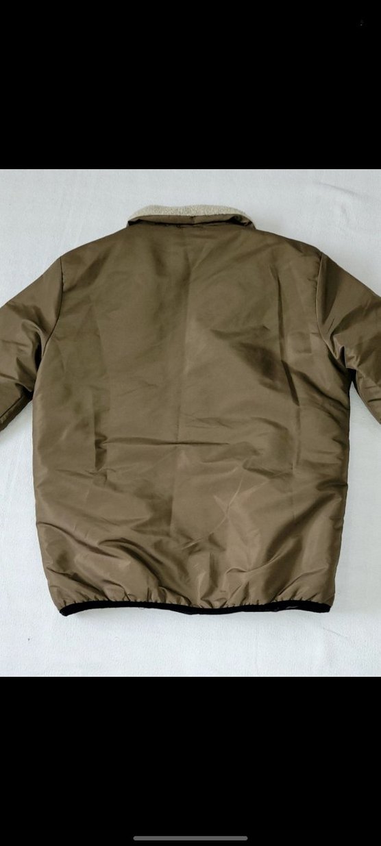 Erkek Haki Yeşili Kurk Yaka Mont - Görsel 3