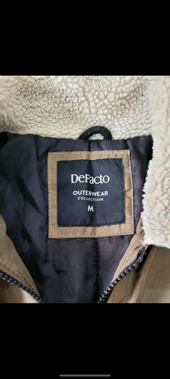 Erkek Haki Yeşili Kurk Yaka Mont - Görsel 4