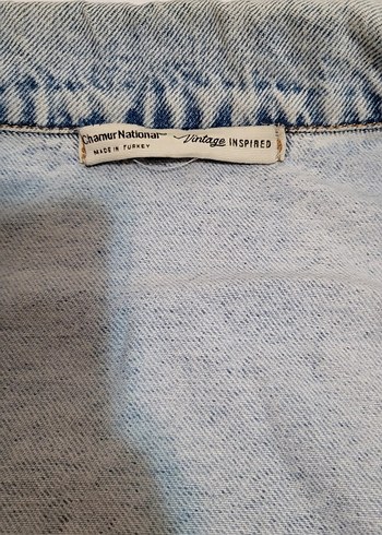 Unisex Oversize Vintage Kot Ceket - Görsel 5