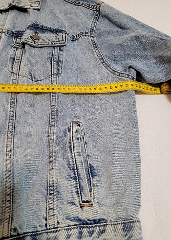 Unisex Oversize Vintage Kot Ceket - Görsel 6