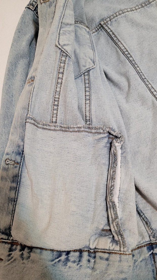 Unisex Oversize Vintage Kot Ceket - Görsel 4