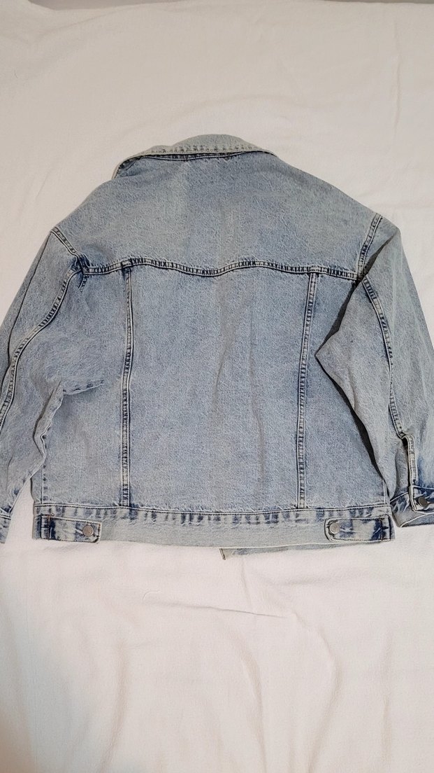 Unisex Oversize Vintage Kot Ceket - Görsel 3