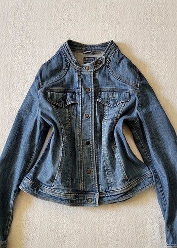 American Vintage Vintage Fitted Dik Yaka Denim Ceket