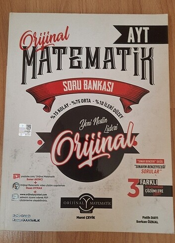 orijinal yayınları ayt matematik soru bankası 