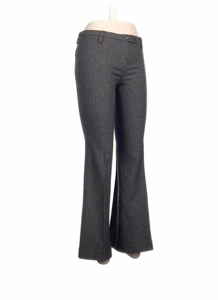 Düğmeli Gri Pantolon - Görsel 2