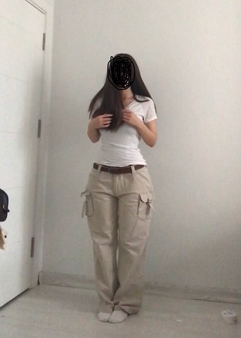 Vintage düşük ben kargo pantolon - Görsel 3