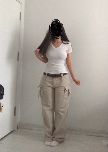 Vintage düşük ben kargo pantolon - Görsel 4