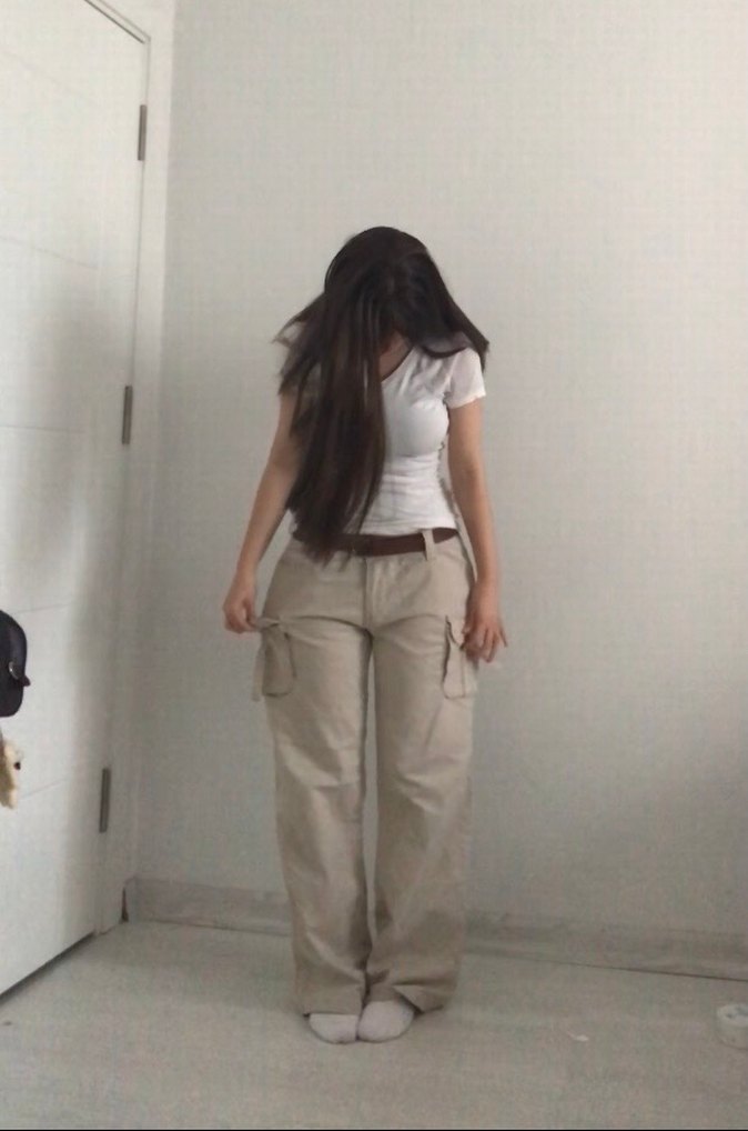 Vintage düşük ben kargo pantolon - Görsel 2