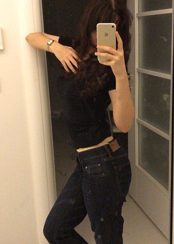 Vintage düşük bel pantolon