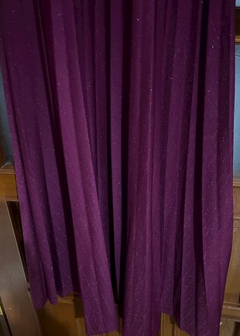 Bordo Uzun Kollu Piliseli Kadın Elbise - Görsel 7