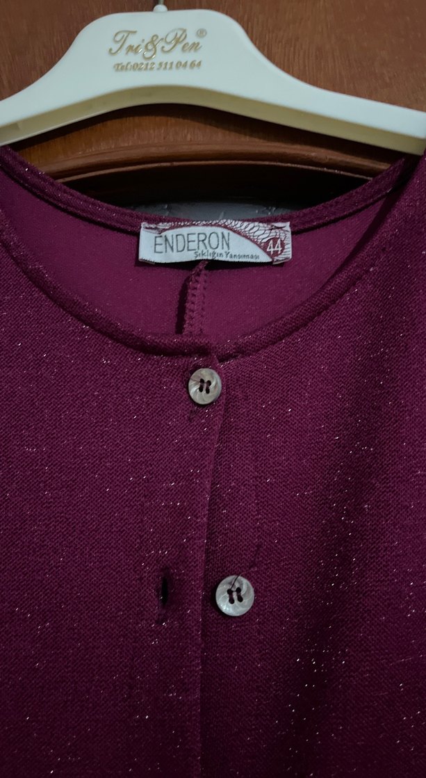 Bordo Uzun Kollu Piliseli Kadın Elbise - Görsel 4