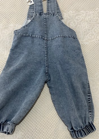 Nakışlı Mavi Erkek Kot Tulum - Görsel 6