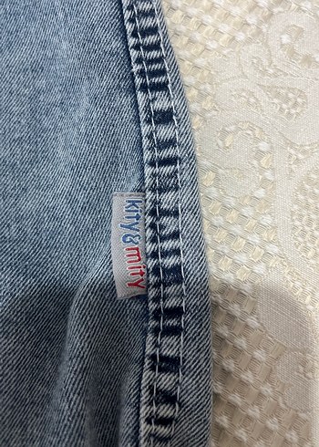 Nakışlı Mavi Erkek Kot Tulum - Görsel 2