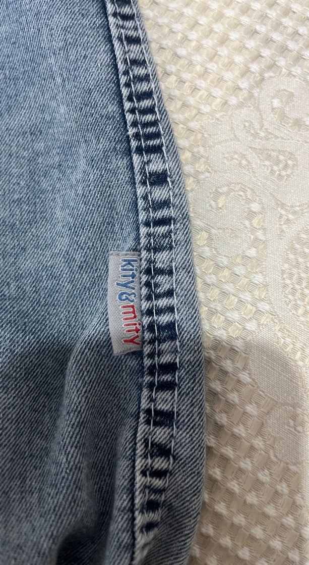 Nakışlı Mavi Erkek Kot Tulum - Görsel 2