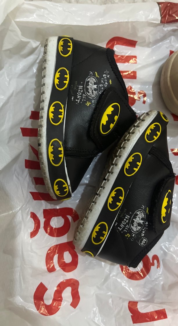 Siyah Batman Baskılı Erkek Çocuk Spor Ayakkabı - Görsel 3