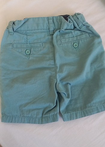 6-9 Ay Beden Erkek Turkuaz Kemerli Denim Şort