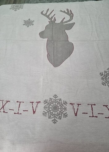 Karaca yılbaşı temalı çift yönlü battaniye - Görsel 2