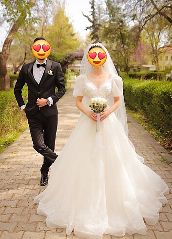 Balon kol Helen model gelinlik - Görsel 3