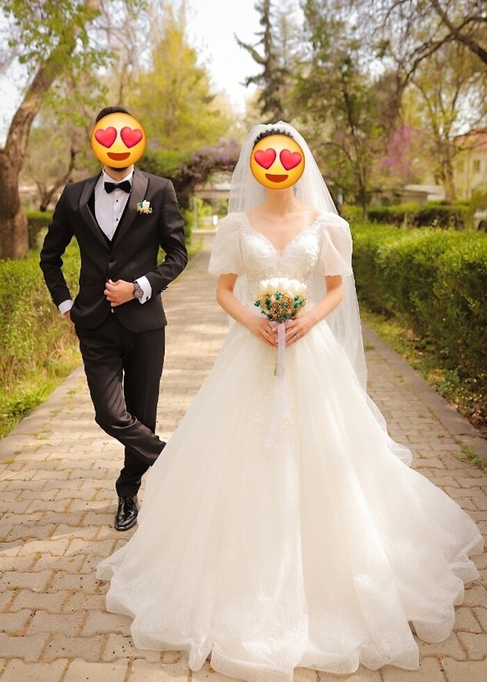 Balon kol Helen model gelinlik - Görsel 3