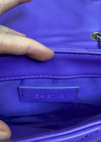 Beden Bershka Mor Zincir Detaylı Deri Kadın Çanta