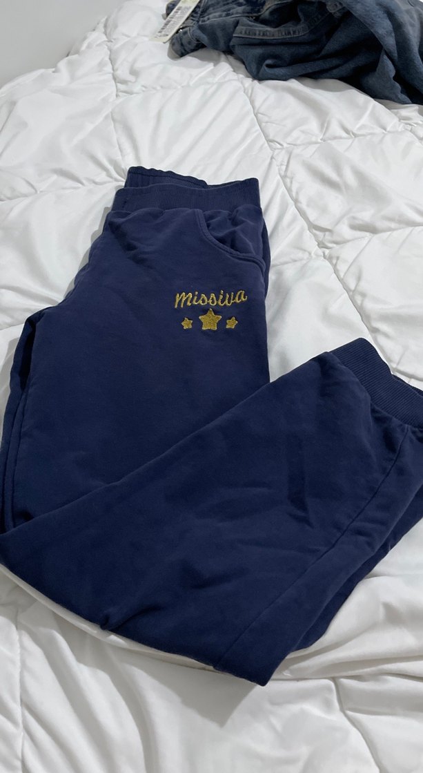 Kız Çocuk Mavi Nakışlı Fermuarlı Sweatshirt - Görsel 3