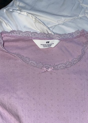 Kız Çocuk Mor Uzun Kollu Triko Tişört - Görsel 3