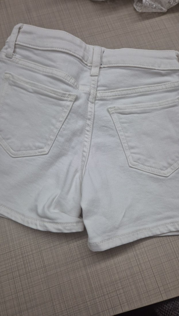 Kız Çocuk Beyaz Pamuklu Şort GAP - Görsel 2