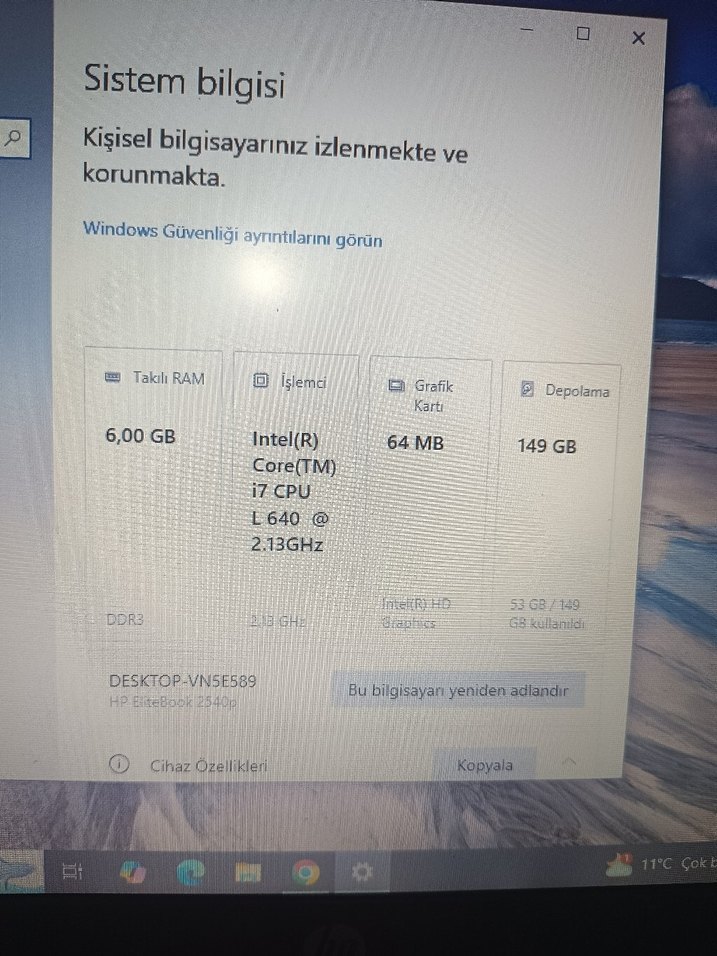 HP elitebook 14 inç laptop İ7 - Görsel 4