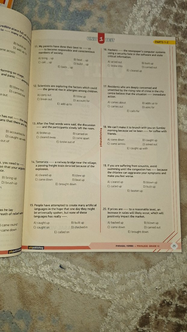 Grade 12 Phrasal Verbs Kitabı - Görsel 3