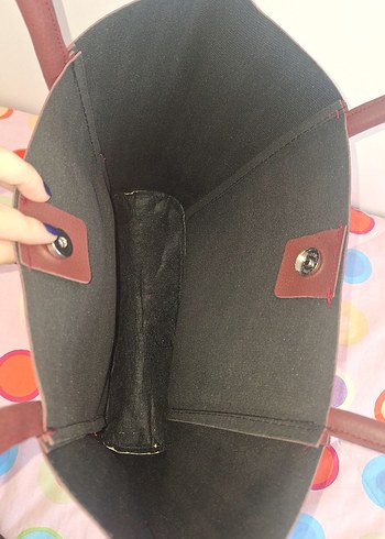 Bordo Deri Kadın Çanta - Görsel 4