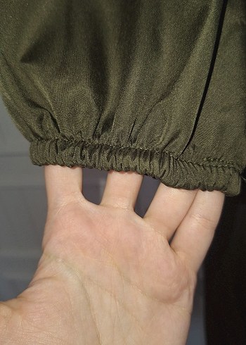 Kemerli Uzun Haki Kadın Trençkot - Görsel 5