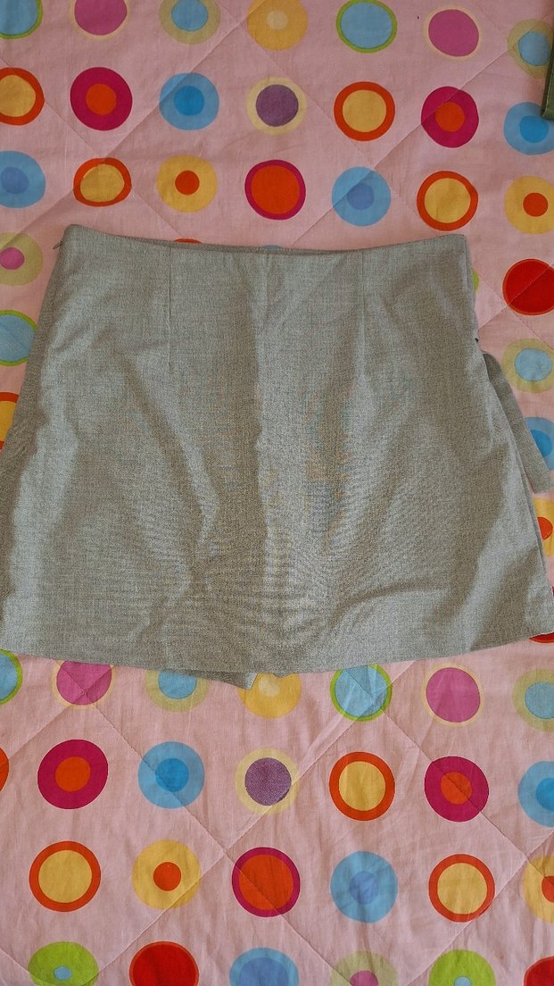 Gri Şortlu Mini Etek - Görsel 2