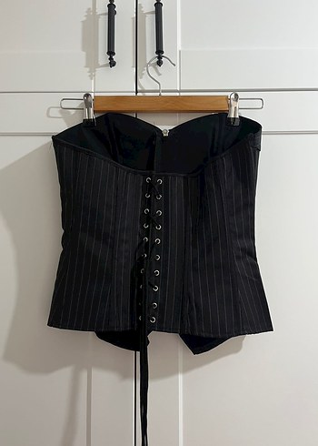 Çizgili Korse Etek Takım - Görsel 2