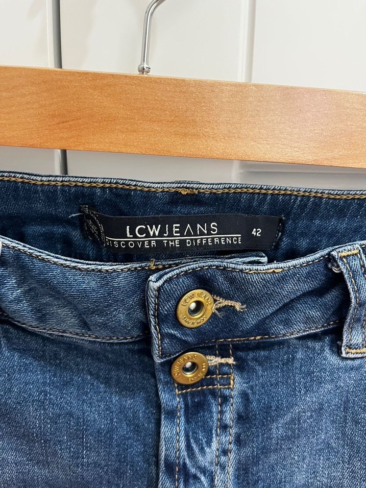 LCW Mavi Kot Şort - Görsel 3