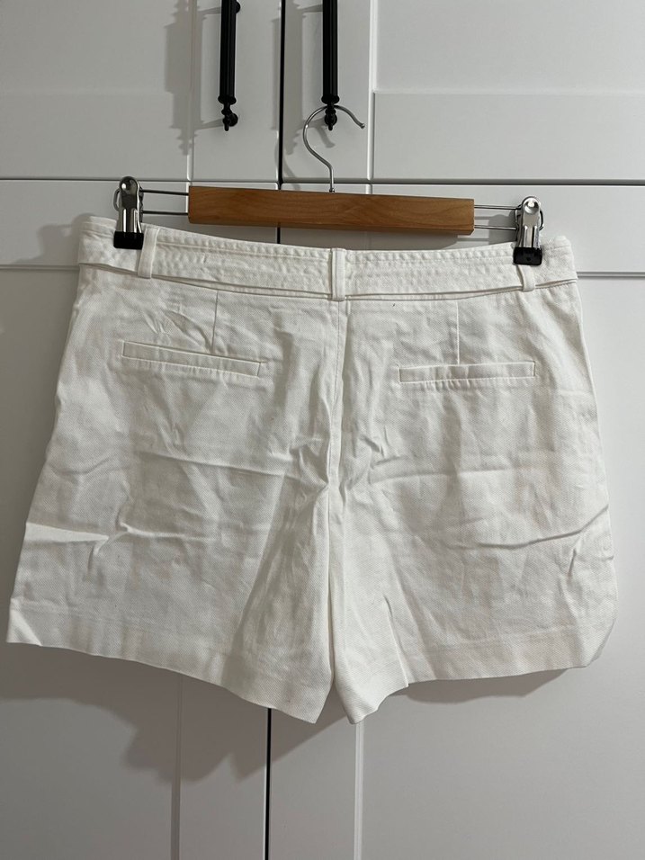 NetWork Beyaz Kemerli Keten Mini Şort - Görsel 2