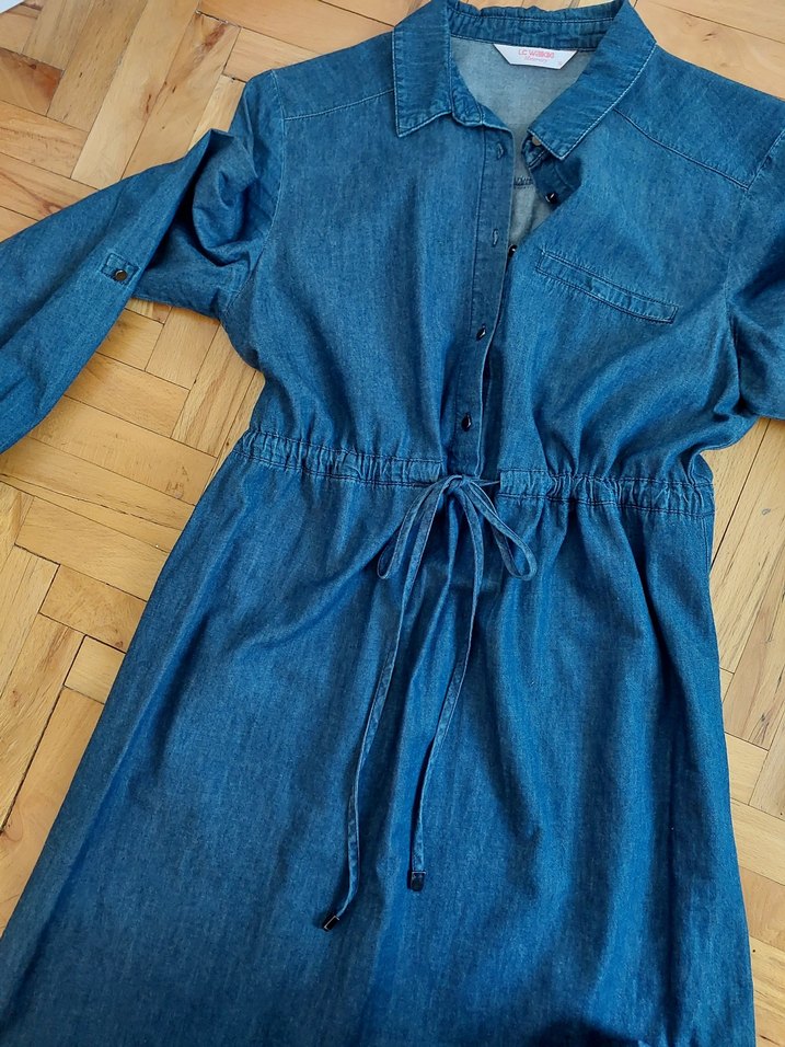 Lcw Kadın 36 Beden Hamile Midi Kot Elbise - Görsel 2