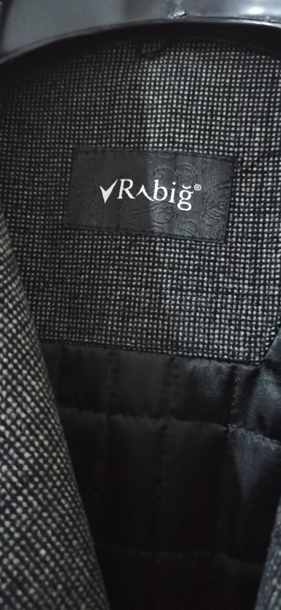 Rabiğ Düğmeli Gri Yün Erkek Kaban - Görsel 2