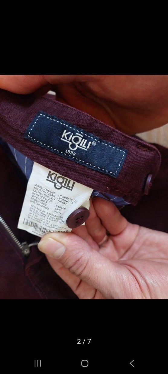 Kiğılı 48/6 Bordo Erkek Günlük Pantolon - Görsel 2