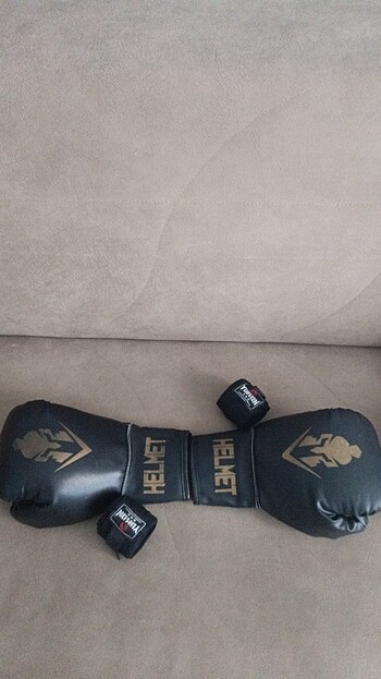 Yukon Helmet siyah kaliteli boks eldiveni 