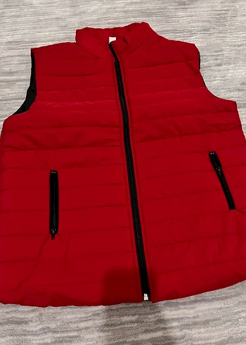 Kırmızı Fermuarlı Yelek - Görsel 2