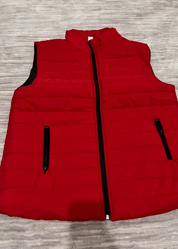Kırmızı Fermuarlı Yelek - Görsel 3